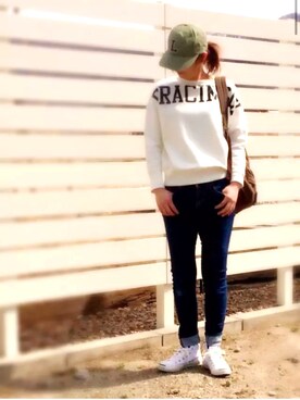 「chapter world（チャプターワールド）のアイテム（バックパック/リュック）」を使った、★miki★さん（レディース・165cm）の春コーディネート