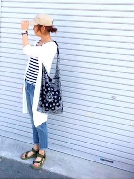 「WEGO（ウィゴー）のアイテム（エコバッグ/サブバッグ）」を使った、★miki★さん（レディース・165cm）の夏コーディネート