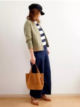 「coen」｜「アイテム（MA-1）」を使った、★miki★さん（レディース・165cm）の秋コーディネート