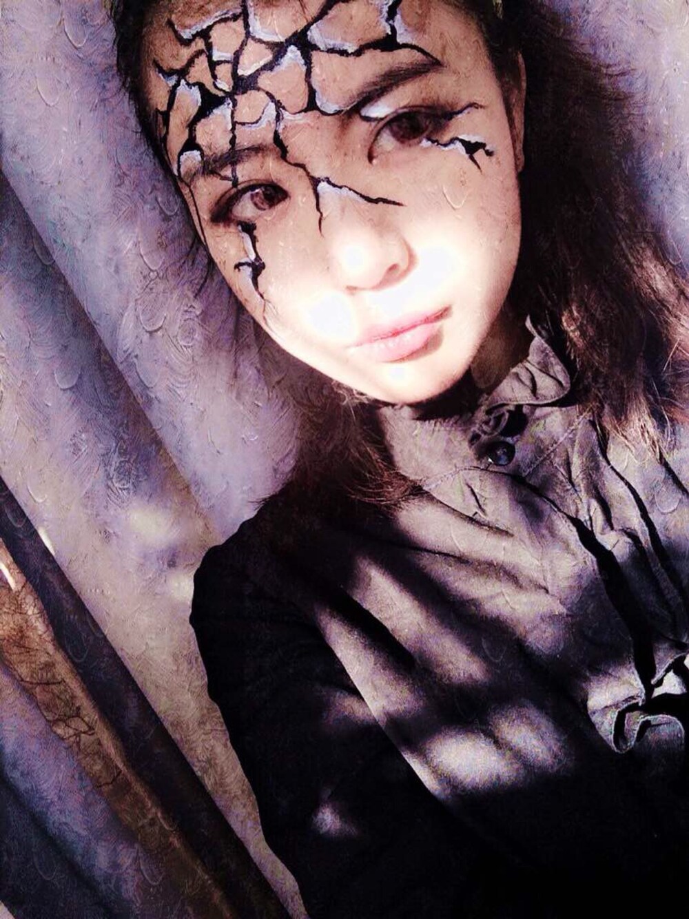 「halloween、Halloween 2015、秋のコーデ」｜「？のアイテム（シャツ/ブラウス、ブラック系）」を使った、Makiyoさん（レディース・161cm）の秋コーディネートの1枚目の写真