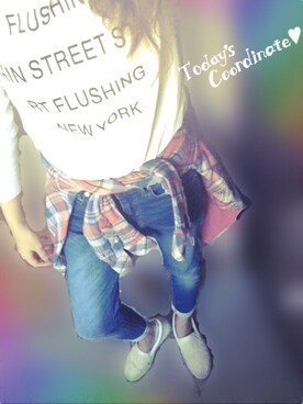 「BEAMS（ビームス）のアイテム（シャツ/ブラウス）」を使った、hanahanaさん（レディース・159cm）の秋コーディネート