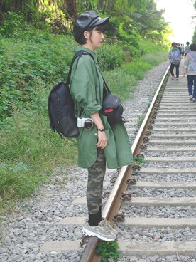 「streetsnap」｜「アイテム（その他アウター）」を使った、코고꼬さん（レディース・159cm）の秋コーディネート