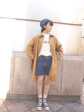 「streetsnap」｜「アイテム（その他アウター）」を使った、코고꼬さん（レディース・159cm）の秋コーディネート