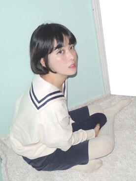 「skirt」｜「アイテム（スウェット）」を使った、코고꼬さん（レディース・159cm）の秋コーディネート