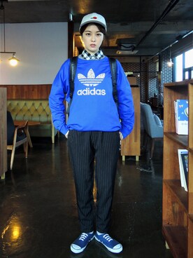 「MTM」｜「アイテム（帽子）」を使った、코고꼬さん（レディース・159cm）の冬コーディネート