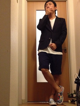 「Ｏ脚」｜「アイテム（シューズ）」を使った、びーびー☑︎さん（メンズ・167cm）の秋コーディネート