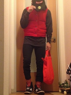 「Ｏ脚」｜「アイテム（トップス）」を使った、びーびー☑︎さん（メンズ・167cm）の秋コーディネート