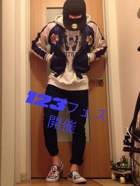 「東洋エンタープライズ（トーヨーエンタープライズ）のアイテム（その他アウター）」を使った、びーびー☑︎さん（メンズ・167cm）の秋コーディネート