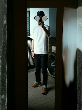 「rag & bone（ラグアンドボーン）のアイテム（トップス）」を使った、フジワラさん（メンズ・178cm）の秋コーディネート