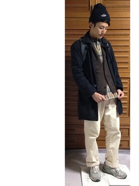 「Scye（サイ）のアイテム（カーディガン/ボレロ）」を使った、bara0819さん（メンズ・174cm）の冬コーディネート