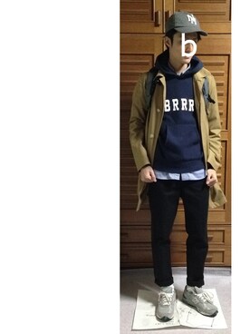「marka（マーカ）のアイテム（帽子）」を使った、bara0819さん（メンズ・174cm）の冬コーディネート