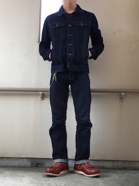 「RED WING（レッドウィング）のアイテム（財布/小物）」を使った、薫さん（メンズ・165cm）の秋コーディネート