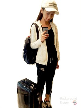 「NEW BALANCE（ニューバランス）の【NEW BALANCE】MRL996
size 23.5cm（スニーカー、ブラック系）」を使った、Lindaさん（レディース・168cm）の夏コーディネート