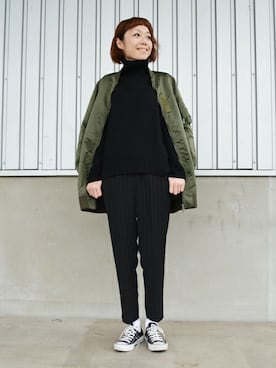 「LUCA/LADY LUCK LUCA（ルカ/レディラックルカ）のアイテム（ブルゾン）」を使った、OGAWAさん（レディース・163cm）の秋コーディネート