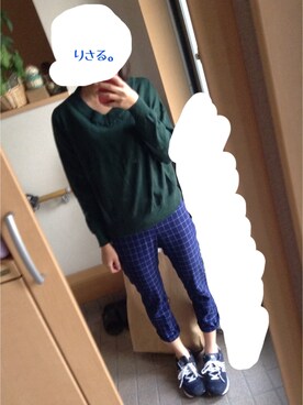 「NEW BALANCE（ニューバランス）のNew Balance ニューバランス ライフスタイルシューズ MRL996AN NAVY(AN)（スニーカー）」を使った、ちゃんりささん（レディース・155cm）の冬コーディネート