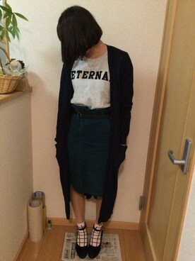 「Doublefocus（ダブルフォーカス）のアイテム（スカート）」を使った、ちゃんりささん（レディース・155cm）の春コーディネート