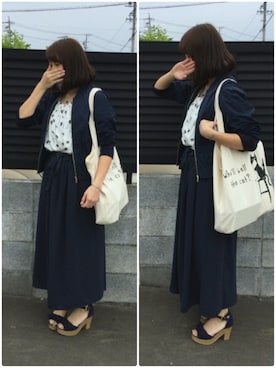 ちゃんりささん（レディース・155cm）の春コーディネート