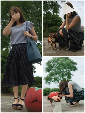 ちゃんりささん（レディース・155cm）の夏コーディネート