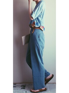 「U.（ユードット）のアイテム」を使った、ACHさん（レディース・166cm）の夏コーディネート