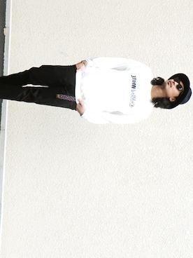 「黒パンツ」｜m.fujiiさん（メンズ・181cm）の冬コーディネート