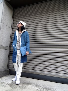 「KURO（クロ）のアイテム」を使った、m.fujiiさん（メンズ・182cm）の冬コーディネート