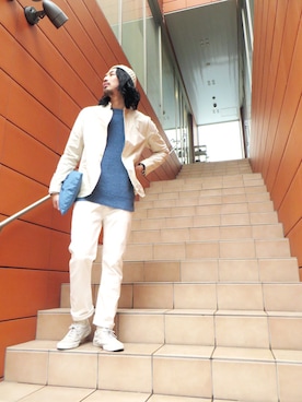 「KURO（クロ）のアイテム」を使った、m.fujiiさん（メンズ・181cm）の冬コーディネート