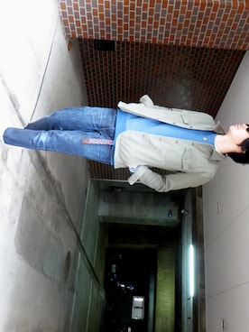 「栄」｜「アイテム（スウェット）」を使った、m.fujiiさん（メンズ・181cm）の春コーディネート