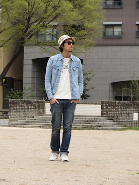 「RFW（アールエフダブル）のアイテム」を使った、m.fujiiさん（メンズ・181cm）の春コーディネート