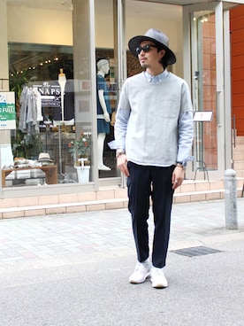 「TROVE（トローヴ）のアイテム」を使った、m.fujiiさん（メンズ・181cm）の春コーディネート