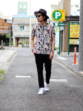 「hat」｜m.fujiiさん（メンズ・181cm）の夏コーディネート