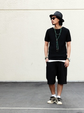 「Iroquois（イロコイ）のアイテム」を使った、m.fujiiさん（メンズ・181cm）の夏コーディネート