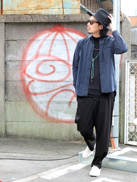 「TROVE（トローヴ）のアイテム」を使った、m.fujiiさん（メンズ・181cm）の秋コーディネート