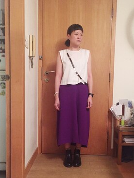 「Heaven Pleaseのアイテム」を使った、lausimさん（レディース・159cm）の春コーディネート