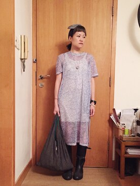 「Heaven Pleaseのアイテム」を使った、lausimさん（レディース・159cm）の夏コーディネート