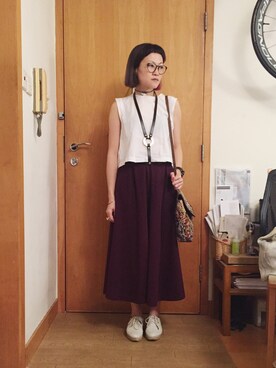 「Heaven Pleaseのアイテム」を使った、lausimさん（レディース・159cm）の秋コーディネート