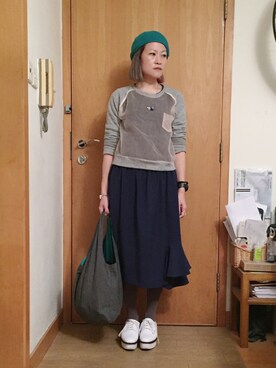 「Heaven Pleaseのアイテム」を使った、lausimさん（レディース・159cm）の秋コーディネート