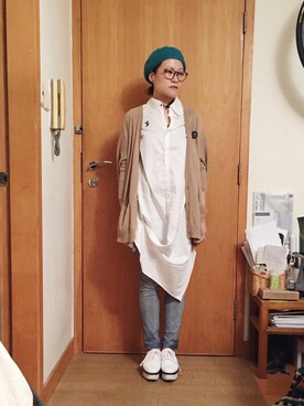 「initial（イニシャル）のアイテム（チュニック）」を使った、lausimさん（レディース・159cm）の秋コーディネート