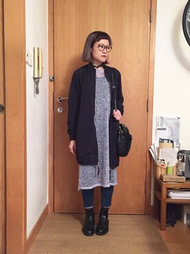 「Heaven Pleaseのアイテム」を使った、lausimさん（レディース・159cm）の秋コーディネート