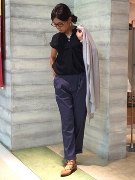 カーディガン ボレロを使った 黒シャツ のレディース人気ファッションコーディネート ユーザー ショップスタッフ Wear