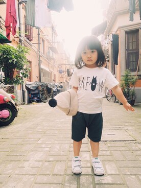 「ZOO（ズー）のアイテム」を使った、uciiiさん（キッズ・100cm）の夏コーディネート