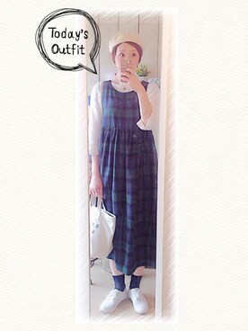 「ブラックウォッチ」｜「アイテム（ワンピース/ドレス）」を使った、mica*さん（レディース・157cm）の秋コーディネート