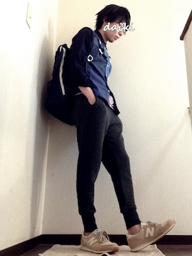 「PLAIN CLOTHING（プレーンクロージング）のアイテム（その他パンツ）」を使った、daikiさん（メンズ・165cm）の秋コーディネート