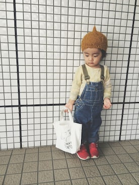 「アイテム（トートバッグ）」を使った、yuuuiさん（キッズ・90cm）の秋コーディネート