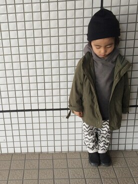 「アーミー」｜yuuuiさん（キッズ・100cm）の冬コーディネート