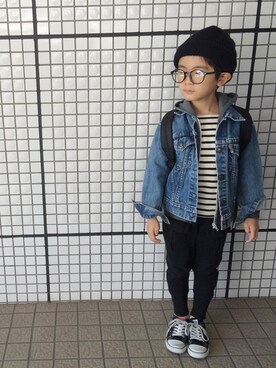 「MHL.」｜「アイテム（ジャケット/アウター）」を使った、yuuuiさん（キッズ・120cm）の冬コーディネート