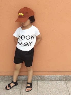 「DULTON（ダルトン）のアイテム（帽子）」を使った、yuuuiさん（キッズ・100cm）の夏コーディネート