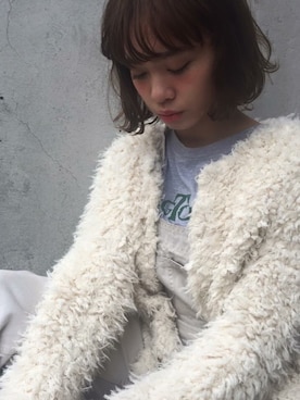 「H&M DIVIDED（エイチアンドエム　ディヴァイデッド）のアイテム（その他アウター）」を使った、mihoshimizuさん（レディース・156cm）の冬コーディネート