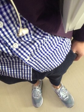 「BEAUTY&YOUTH UNITED ARROWS（ビューティーアンドユースユナイテッドアローズ）のアイテム（その他パンツ、パープル系）」を使った、naoさん（メンズ・175cm）の冬コーディネート