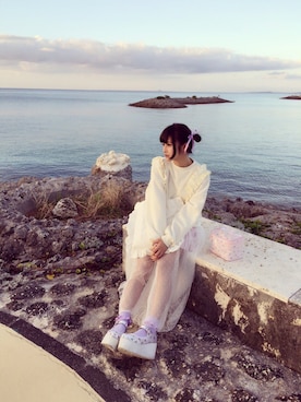 「Nile PERCH（ナイルパーチ）のアイテム（パンツ）」を使った、甘夏ゆずさん（レディース・156cm）の秋コーディネート
