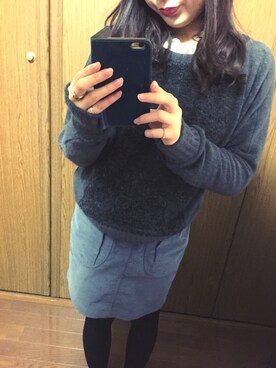 「Another Edition（アナザーエディション）のアイテム（ダッフルコート）」を使った、anriさん（レディース・152cm）の冬コーディネート